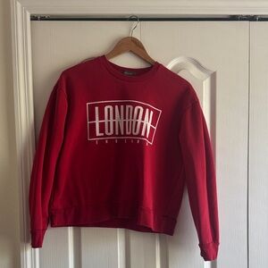 Primark Red London Graphic Sweatshirt